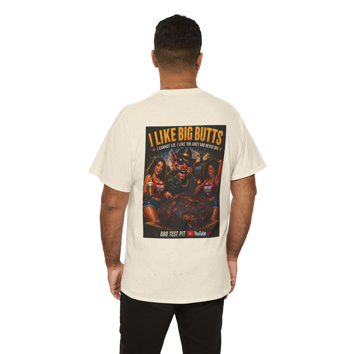 BBQ Test Pit I Like Big Butts tee mockup