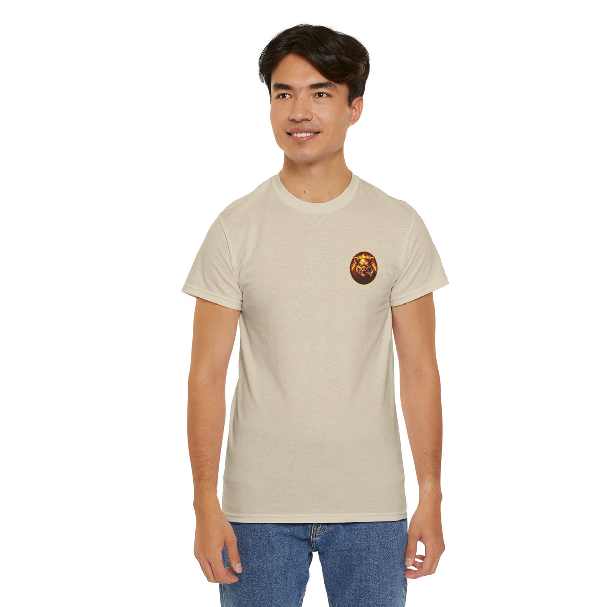BBQ Test Pit Stop Calling It BBQ heavy tee mockup