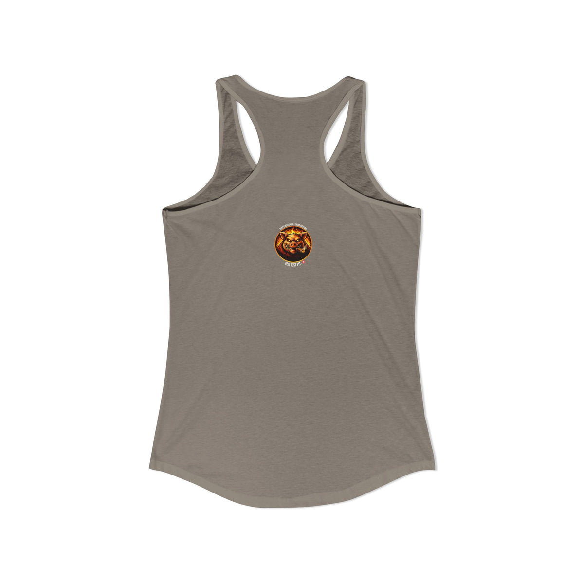 BBQ Test Pit I Like Big Butts women's racerback mockup